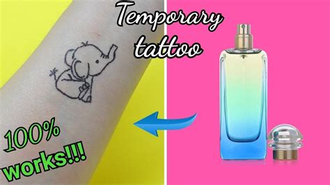 how to fake a tattoo with perfume|temporary tattoo hack with perfume.